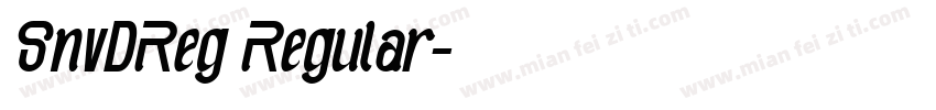SnvDReg Regular字体转换